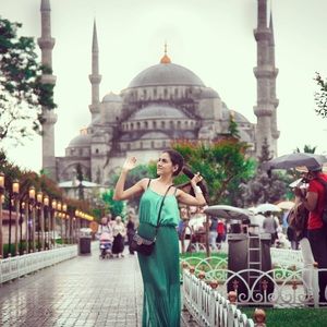 green long dress size M